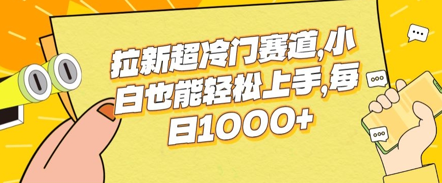 拉新超冷门赛道，小白也能轻松上手，每日1000 